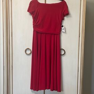 Kim Rogers Vibrant Red Midi Dress